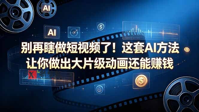 （18549期）别再瞎做短视频了！这套 AI 方法让你做出大片级动画还能赚钱【原创双语字幕】-新发现资源网