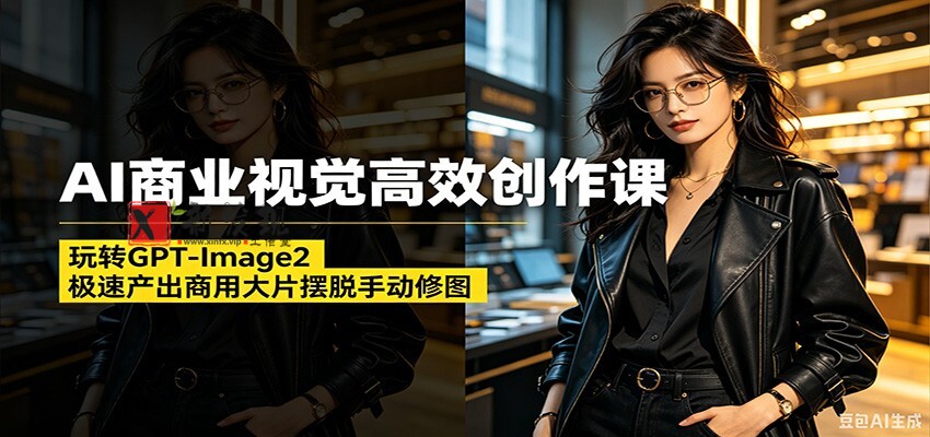 AI商业视觉高效创作课：玩转GPT-Image2，极速产出商用大片摆脱手动修图-新发现资源网