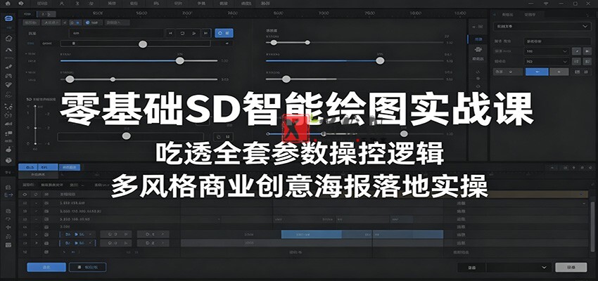 零基础SD智能绘图实战课：吃透全套参数操控逻辑，多风格商业创意海报落地实操-新发现资源网