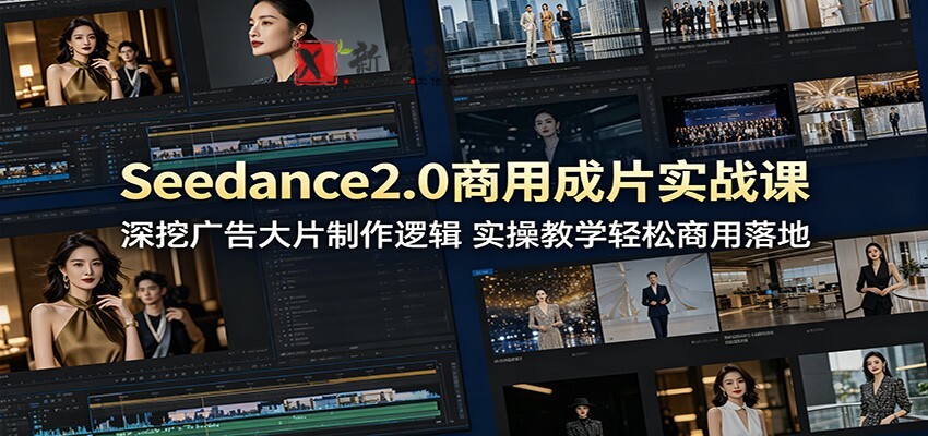 Seedance2.0商用成片实战课：深挖广告大片制作逻辑，实操教学轻松商用落地-新发现资源网