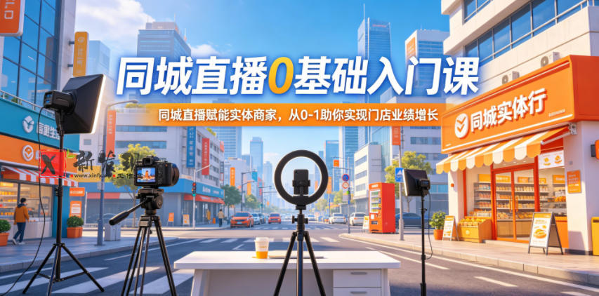 同城直播0基础入门课,同城直播赋能实体商家,从0-1助你实现门店业绩增长 同城直播0基础入门课,同城直播赋能实体商家,从0-1助你实现门店业绩增长