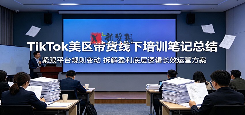 TikTok美区带货线下培训笔记总结:紧跟平台规则变动,拆解盈利底层逻辑长效运营方案 TikTok美区带货线下培训笔记总结:紧跟平台规则变动,拆解盈利底层逻辑长效运营方案