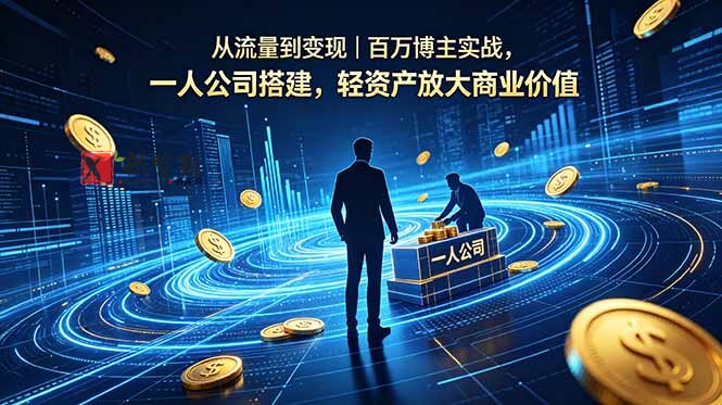 (18645期)从流量到变现|百万博主实战,一人公司搭建,轻资产放大商业价值-新发现资源网