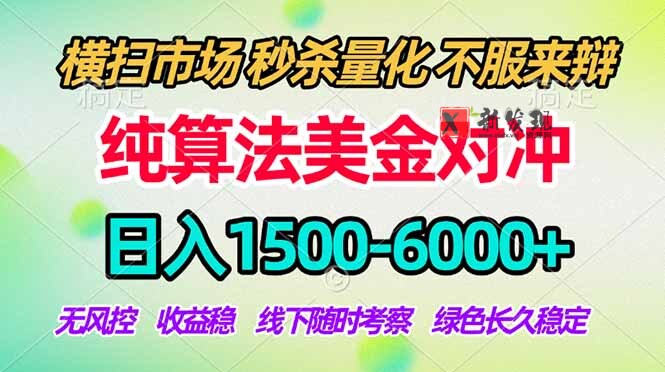 (18651期)2026美金掘金新风口-纯算法对冲震撼上线!日入1500-6000+,长久合规稳健,轻松摆脱死工资,…-新发现资源网