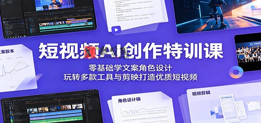 短视频AI创作特训课:零基础学文案角色设计,玩转多款工具与剪映打造优质短视频 短视频AI创作特训课:零基础学文案角色设计,玩转多款工具与剪映打造优质短视频