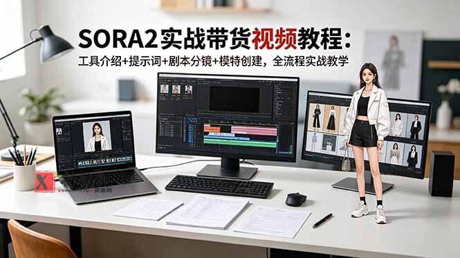 （18718期）SORA2实战带货视频教程：工具介绍+提示词+剧本分镜+模特创建，全流程实战教学-新发现资源网