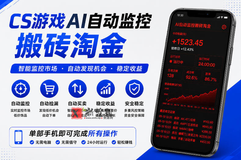 CS游戏AI自动监控搬砖淘金,稳定运行多年,支持任何形式验证,日入300+ CS游戏AI自动监控搬砖淘金,稳定运行多年,支持任何形式验证,日入300+