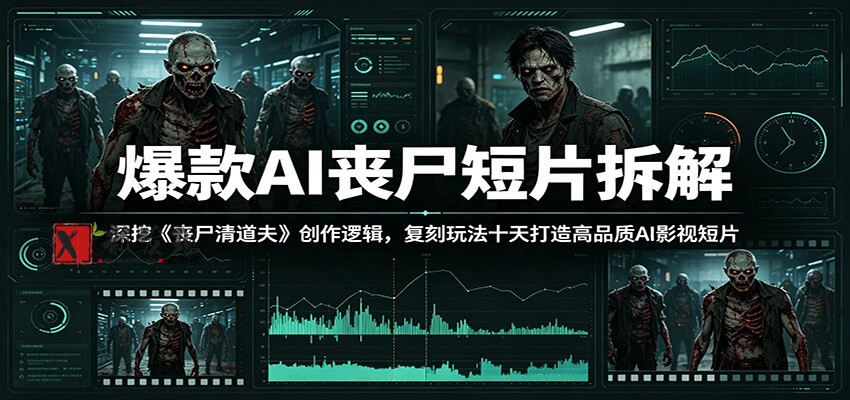 爆款AI丧尸短片拆解:深挖《丧尸清道夫》创作逻辑,复刻玩法快速打造高品质AI影视短片-新发现资源网