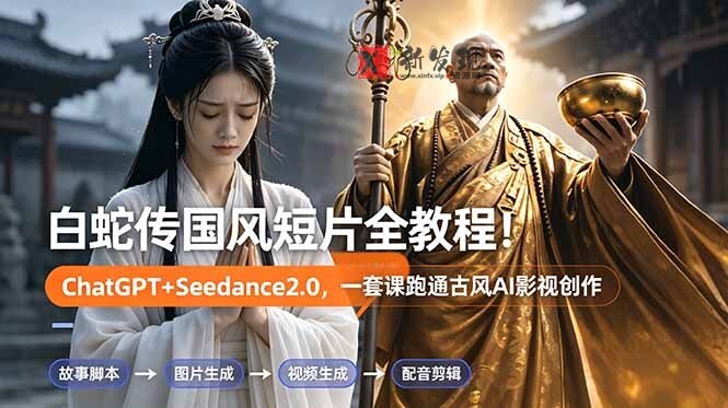 (18737期)白蛇传-国风短片全教程!ChatGPT+Seedance2.0,一套课跑通古风AI影视创作 (18737期)白蛇传-国风短片全教程!ChatGPT+Seedance2.0,一套课跑通古风AI影视创作