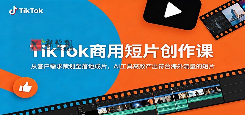 TikTok商用短片创作课:从客户需求策划至落地成片,AI工具高效产出符合海外流量的短片-新发现资源网