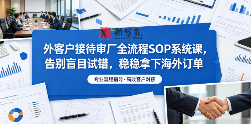 外客户接待审厂全流程SOP系统课,告别盲目试错,稳稳拿下海外订单-新发现资源网
