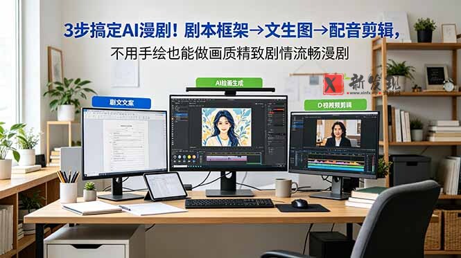 (18866期)3步搞定AI漫剧!剧本框架→文生图→配音剪辑,不用手绘也能做画质精致剧情流畅漫剧 (18866期)3步搞定AI漫剧!剧本框架→文生图→配音剪辑,不用手绘也能做画质精致剧情流畅漫剧
