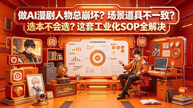 (18850期)做AI漫剧人物总崩坏?场景道具不一致?选本不会选?这套工业化SOP全解决 (更新)-新发现资源网
