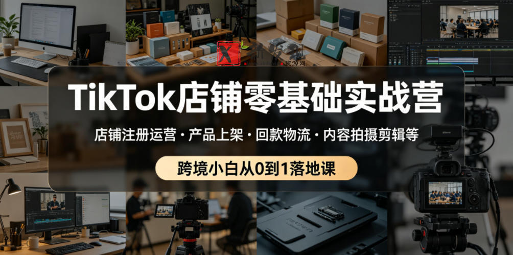 TikTok店铺零基础实战营,店铺注册运营・产品上架・回款物流・内容拍摄剪辑等 ,跨境小白从0到1落地课 TikTok店铺零基础实战营,店铺注册运营・产品上架・回款物流・内容拍摄剪辑等 ,跨境小白从0到1落地课