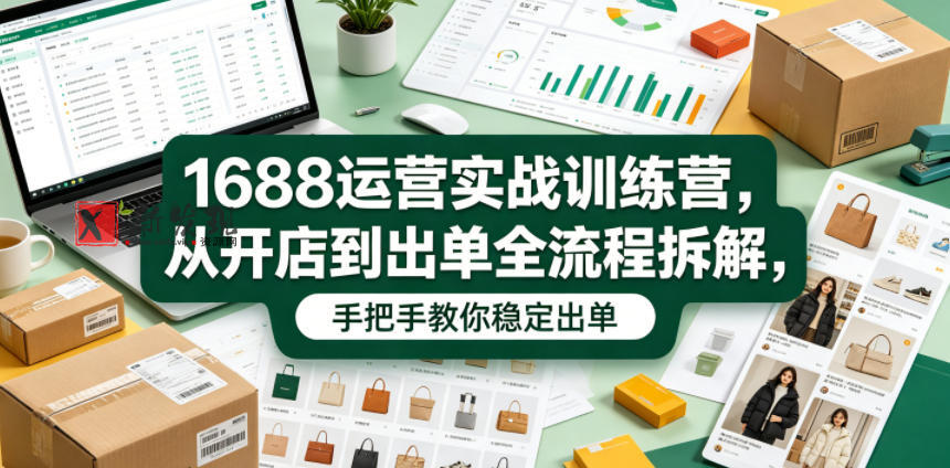 1688运营实战训练营,从开店到出单全流程拆解,手把手教你稳定出单 1688运营实战训练营,从开店到出单全流程拆解,手把手教你稳定出单