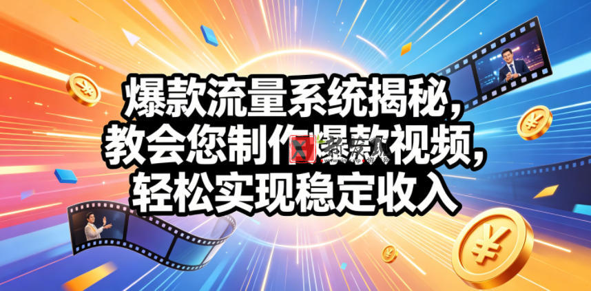 爆款流量系统揭秘,教会您制作爆款视频,轻松实现稳定收入【原创双语字幕】 爆款流量系统揭秘,教会您制作爆款视频,轻松实现稳定收入【原创双语字幕】