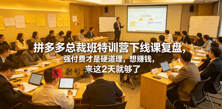 拼多多总裁班特训营下线课复盘,强付费才是硬道理,想賺钱,来这2天就够了 拼多多总裁班特训营下线课复盘,强付费才是硬道理,想賺钱,来这2天就够了
