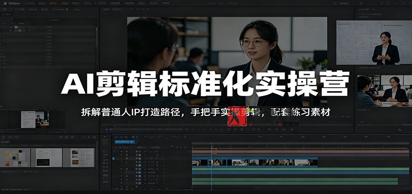 AI剪辑标准化实操营:拆解普通人IP打造路径,手把手实操剪辑,配套练习素材 AI剪辑标准化实操营:拆解普通人IP打造路径,手把手实操剪辑,配套练习素材