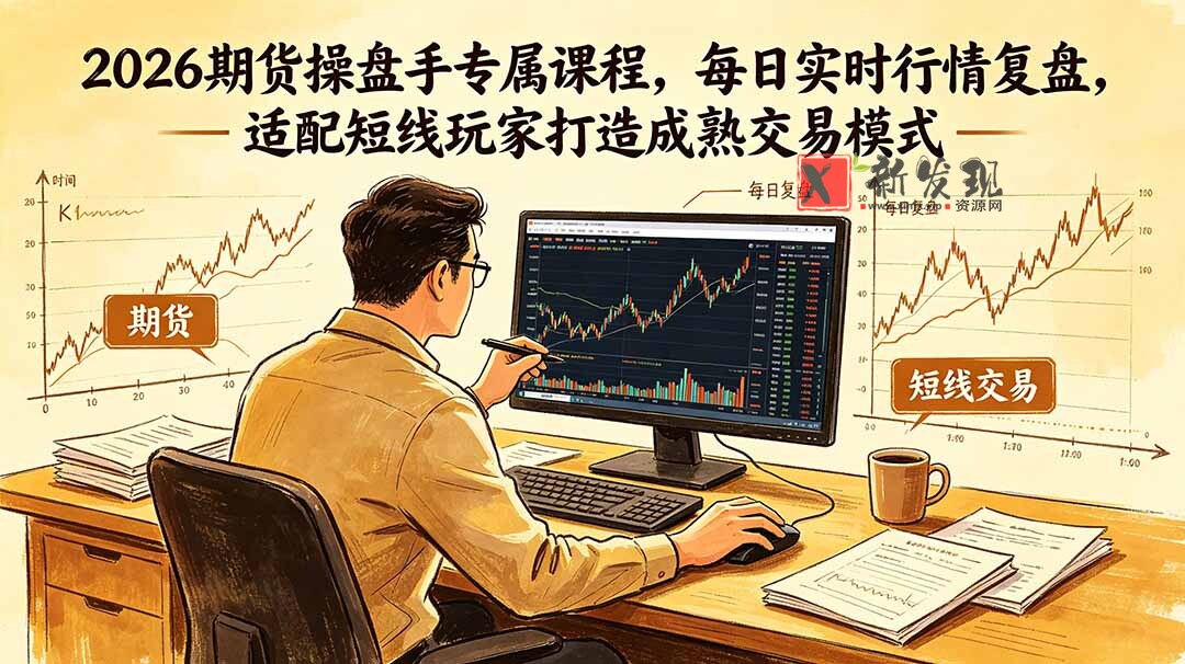 (18902期)2026期货操盘手专属课程-更新6月,每日实时行情复盘,适配短线玩家打造成熟交易模式 (18902期)2026期货操盘手专属课程-更新6月,每日实时行情复盘,适配短线玩家打造成熟交易模式