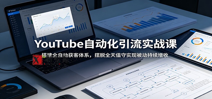 YouTube自动化引流实战课：搭建全自动获客体系，摆脱全天值守实现被动持续增收-新发现资源网