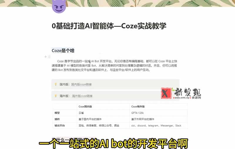 (18950期)4小时极速入门Coze!从创建游戏NPC到部署Discord,零基础小白也能做出AI智能体 (18950期)4小时极速入门Coze!从创建游戏NPC到部署Discord,零基础小白也能做出AI智能体