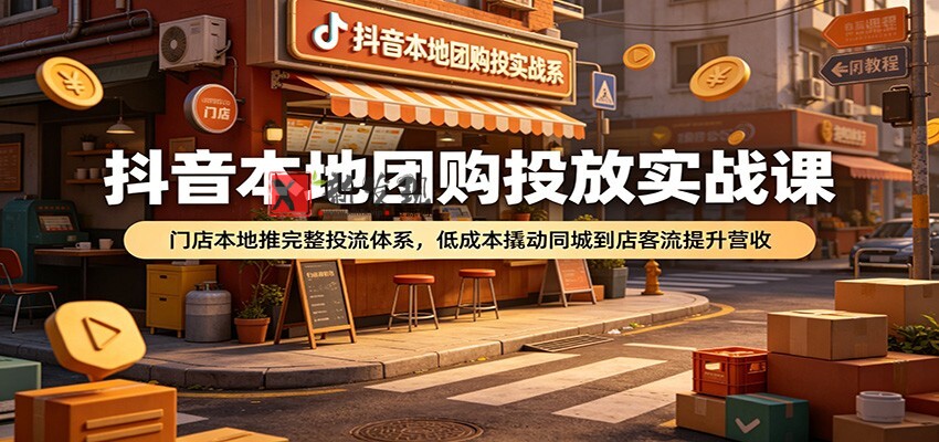 抖音本地团购投放实战课:门店本地推完整投流体系,低成本撬动同城到店客流提升营收 抖音本地团购投放实战课:门店本地推完整投流体系,低成本撬动同城到店客流提升营收