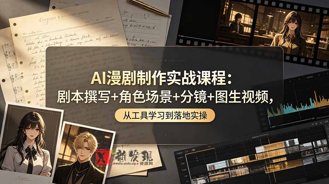 (19020期)AI漫剧制作实战课程:剧本撰写+角色场景+分镜+图生视频,从工具学习到落地实操 (19020期)AI漫剧制作实战课程:剧本撰写+角色场景+分镜+图生视频,从工具学习到落地实操