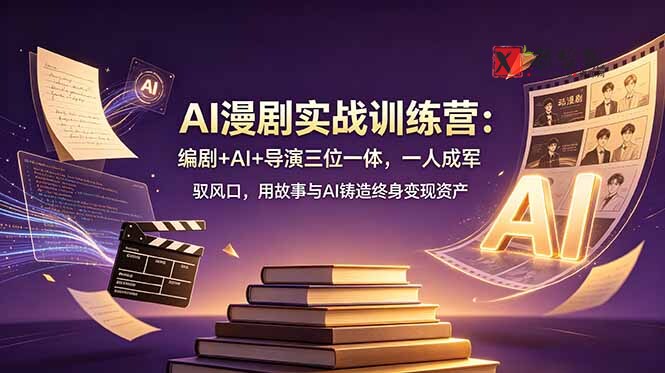 （19032期）AI漫剧实战训练营：编剧+AI+导演三位一体，一人成军 驭风口，用故事与AI铸造终身变现资产-新发现资源网