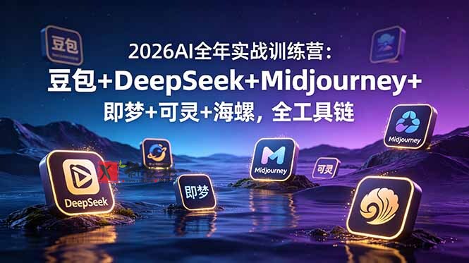 （19038期）2026AI全年实战训练营：豆包+DeepSeek+Midjourney+即梦+可灵+海螺，全工具链-新发现资源网