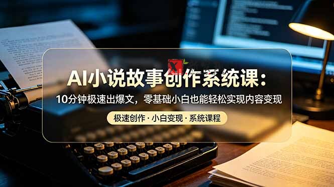 （19053期）AI小说故事创作系统课：10分钟极速出爆文，零基础小白也能轻松实现内容变现-新发现资源网