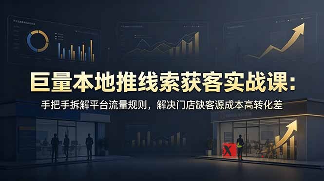 （19061期）巨量本地推线索获客实战课：手把手拆解平台流量规则，解决门店缺客源成本高转化差-新发现资源网