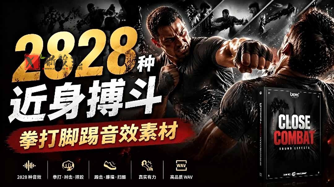 （19072期）宝藏级别音效！2828种近身搏斗拳打脚踢音效素材，全部中文分类，免解压使用  Close Combat-新发现资源网