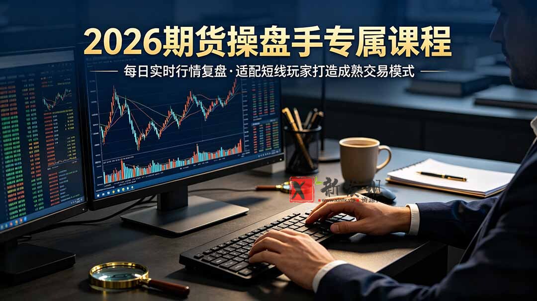 （19093期）2026期货操盘手专属课程-更新6月，每日实时行情复盘，适配短线玩家打造成熟交易模式-新发现资源网