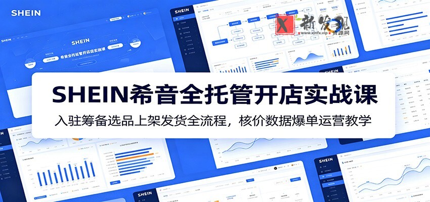SHEIN希音全托管开店实战课：入驻筹备选品上架发货全流程，核价数据爆单运营教学-新发现资源网