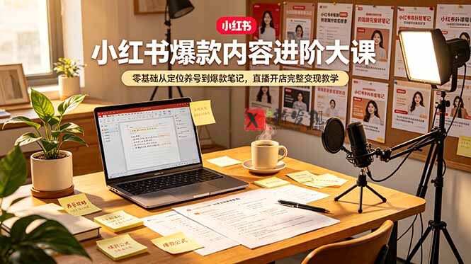 (19118期)小红书爆款内容进阶大课,零基础从定位养号到爆款笔记,直播开店完整变现教学 (19118期)小红书爆款内容进阶大课,零基础从定位养号到爆款笔记,直播开店完整变现教学