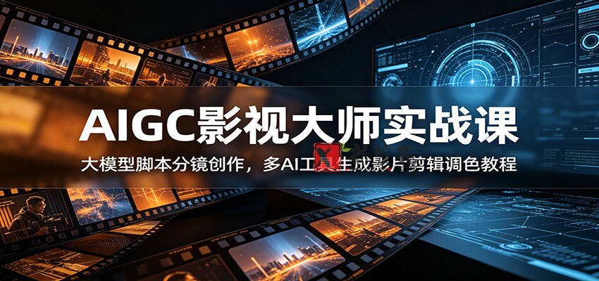 AIGC影视大师实战课:大模型脚本分镜创作,多AI工具生成影片剪辑调色教程 AIGC影视大师实战课:大模型脚本分镜创作,多AI工具生成影片剪辑调色教程