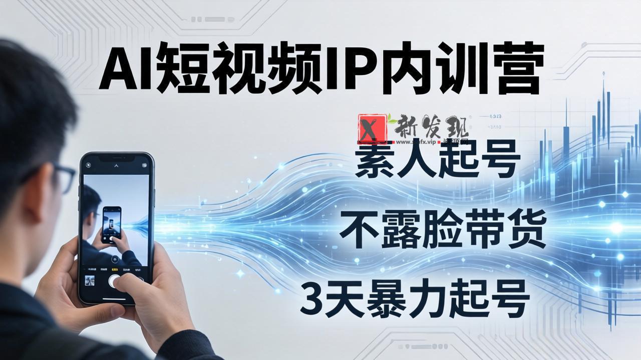 (19208期)2026AI短视频IP内训营-更新:从素人起号到不露脸带货,3天暴力起号全流程拆解 (19208期)2026AI短视频IP内训营-更新:从素人起号到不露脸带货,3天暴力起号全流程拆解