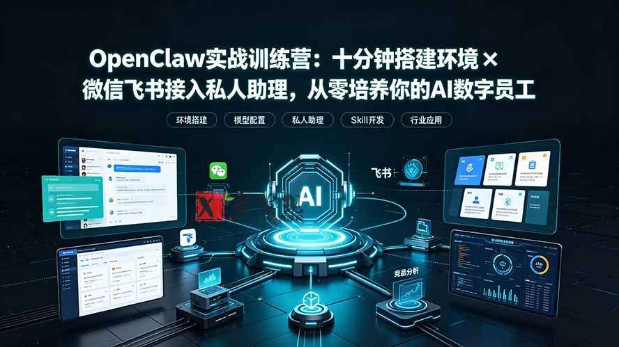 (19287期)OpenClaw实战特训营:十分钟搭建环境×微信飞书接入私人助理,从零培养你的AI数字员工 (19287期)OpenClaw实战特训营:十分钟搭建环境×微信飞书接入私人助理,从零培养你的AI数字员工