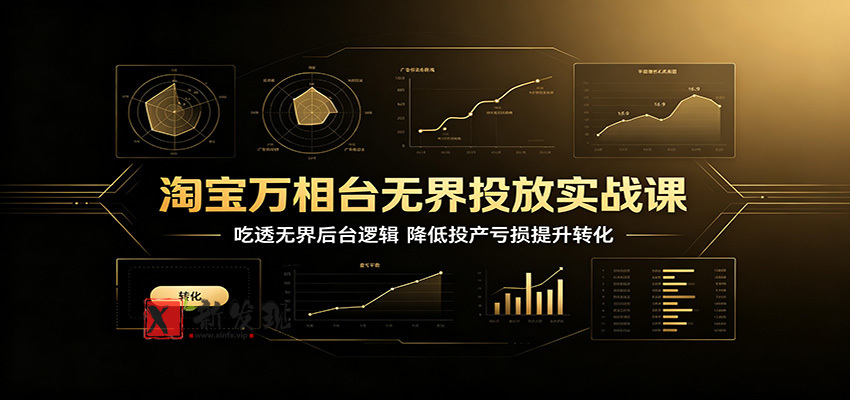 淘宝万相台无界投放实战课：吃透无界后台逻辑，降低投产亏损提升转化-新发现资源网
