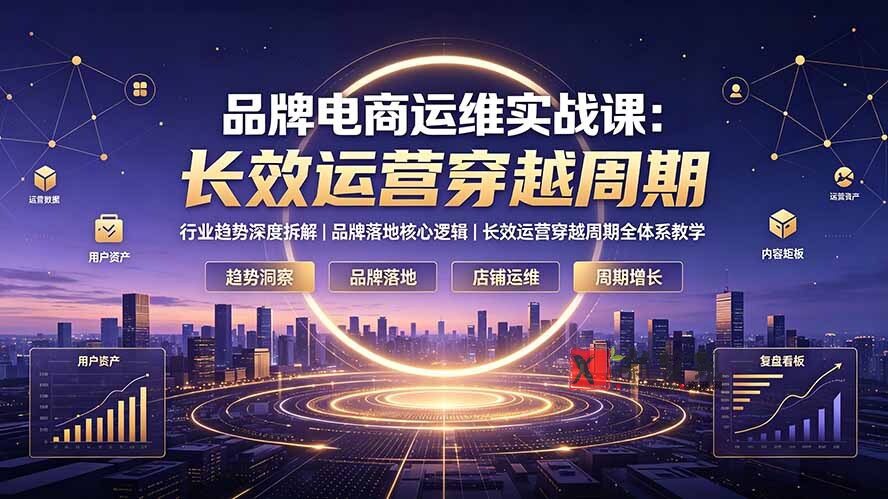 (19340期)品牌电商运维实战课:行业趋势深度拆解|品牌落地核心逻辑|长效运营穿越周期全体系教学-新发现资源网