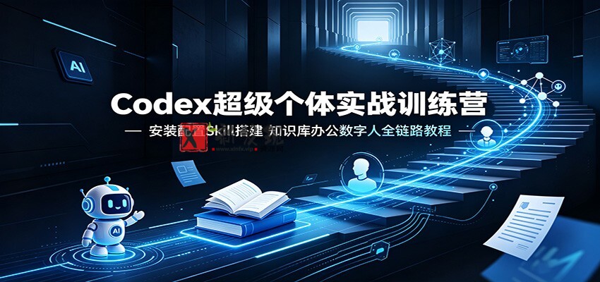 Codex超级个体实战训练营:安装配置Skill搭建,知识库办公数字人全链路教程-新发现资源网