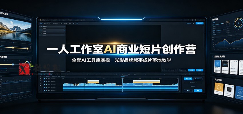 一人工作室AI商业短片创作营:全套AI工具库实操,光影品牌叙事成片落地教学-新发现资源网