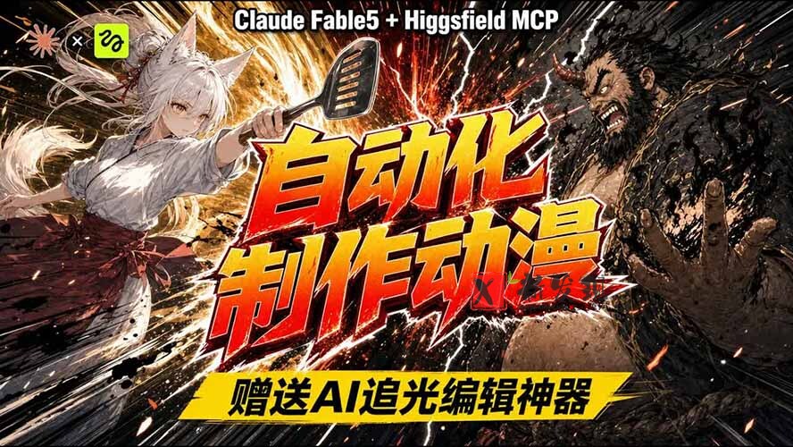 (19477期)AI自动化动漫制作!Claude Fable 5接入Higgsfield MCP,直接生成完整创意内容-新发现资源网