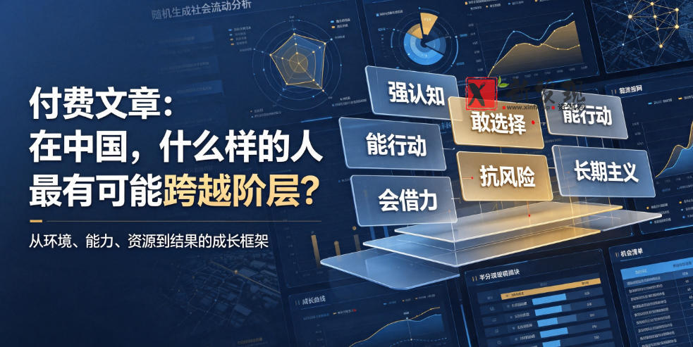 付费文章：在中国，什么样的人最有可能跨越阶层？-新发现资源网