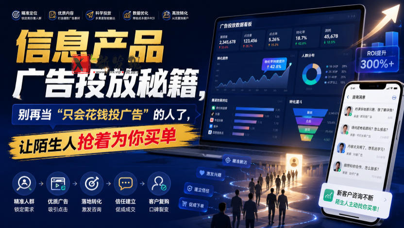 信息产品广告投放秘籍,别再当“只会花钱投广告”的人了,让陌生人抢着为你买单【原创双语字幕】-新发现资源网
