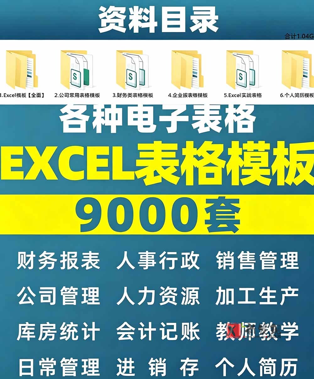 (19530期)自费购买素材合集!超全Excel常用模版系列,分类清晰,共9000+套excel模型合集+个人简历素材 (19530期)自费购买素材合集!超全Excel常用模版系列,分类清晰,共9000+套excel模型合集+个人简历素材