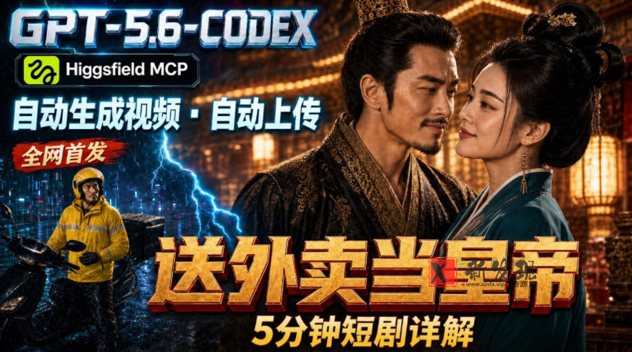 GPT-5.6 Codex+Higgsfield MCP:一条指令生成5分钟短剧并自动上传YouTube(油管)-新发现资源网