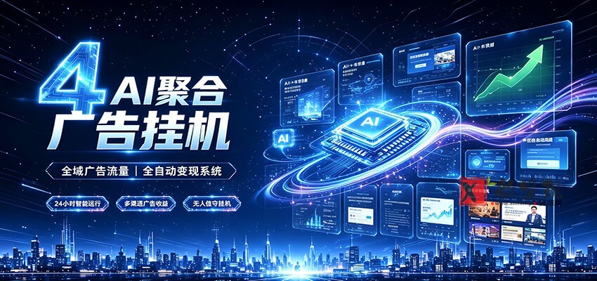 全域广告流量聚合，AI无人挂机稳赚佣金，打造长期稳定被动收入副业-新发现资源网