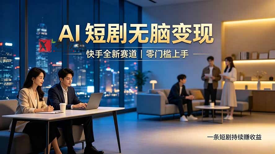 （19577期）别乱找副业了，快手 AI 短剧零门槛长久被动增收-新发现资源网
