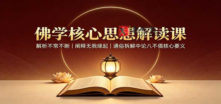 佛学核心思想解读课：解析不常不断，阐释无我缘起，通俗拆解中论八不偈核心要义-新发现资源网